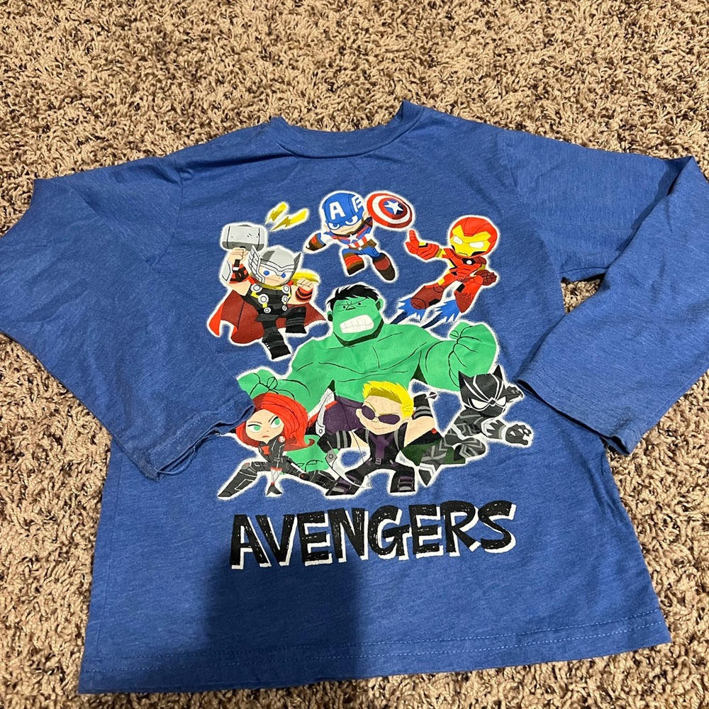 Little Boys Avengers Long Sleeve Tee
